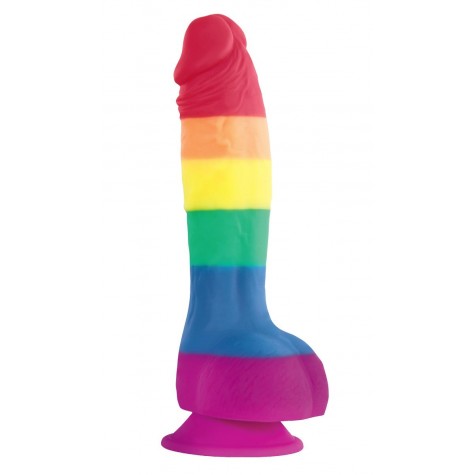 Радужный фаллоимитатор Pride Edition 6 Dildo - 21 см.