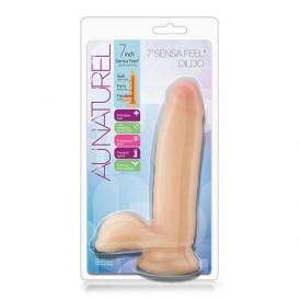 Телесный фаллоимитатор 7 inch Sensa Feel Dildo - 17,8 см.